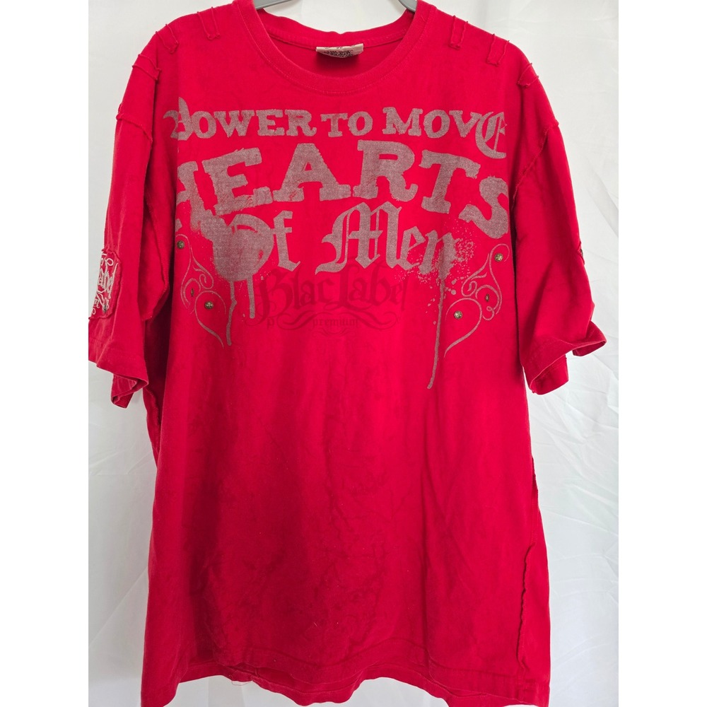Black Label Warrior Red Graphic T Shirt 3XL Mens Premium Graphic Tee